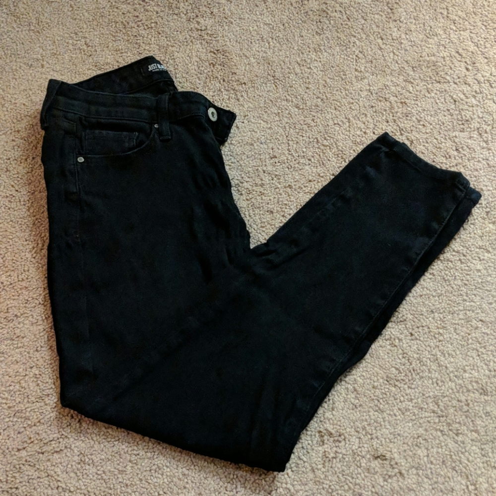 Just Black skinny jeans.
